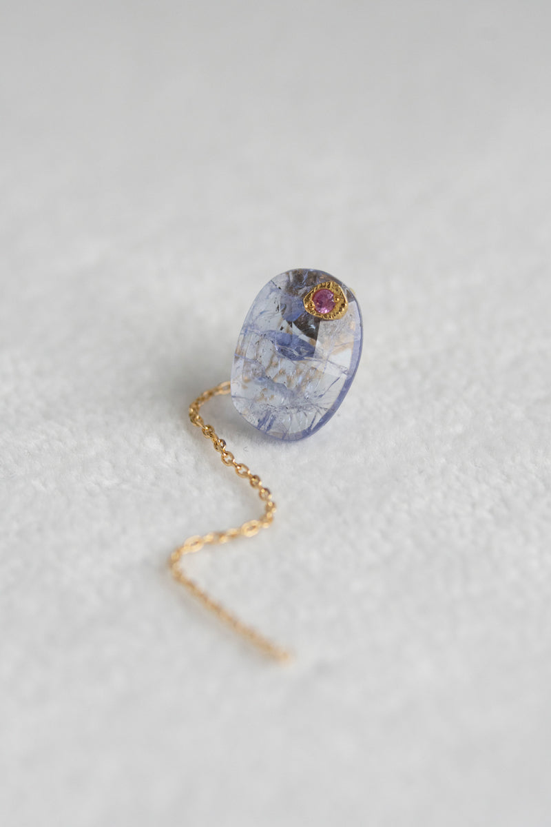 MONAKAjewellery flat tanzanite pierce /K18