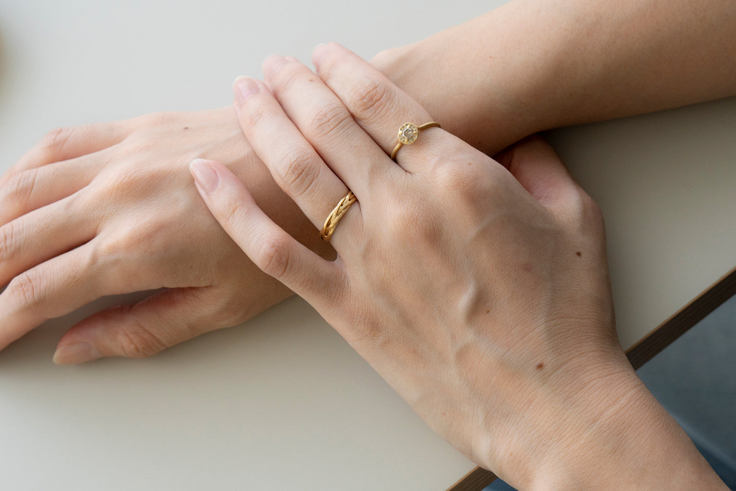 MONAKA jewellery Rinne natural diamond ring ダイヤモンドリング/K18