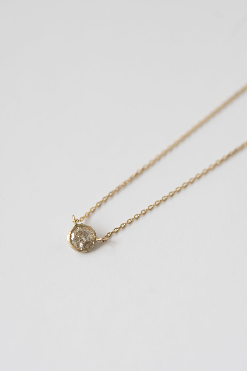 MONAKA jewellery Rough collet Natural Diamond Necklace /K10