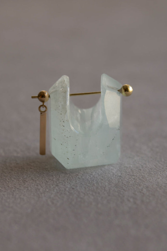 MONAKAjewellery Aquamarine Rock pierce /K18