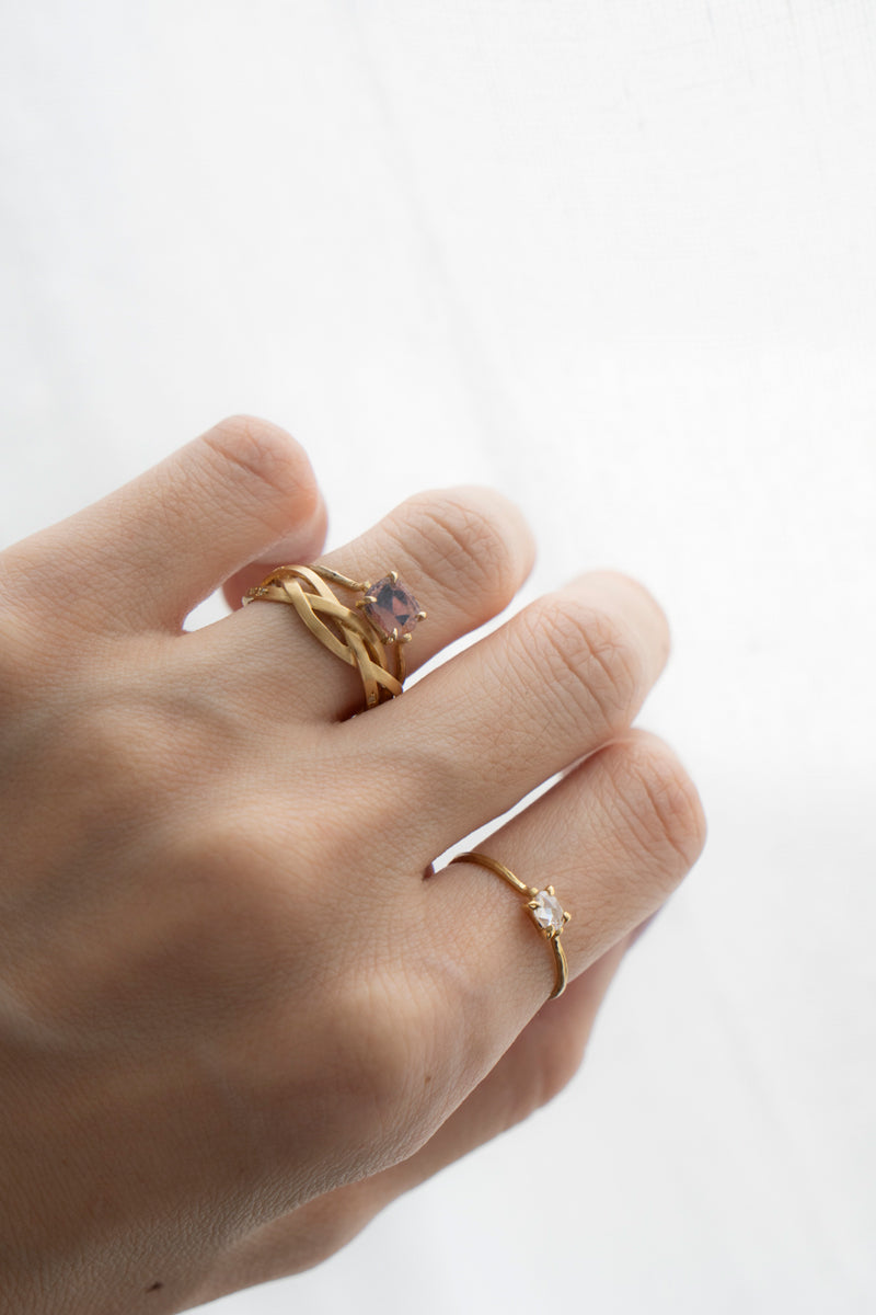 MONAKA jewellery String Ring Wide /K18