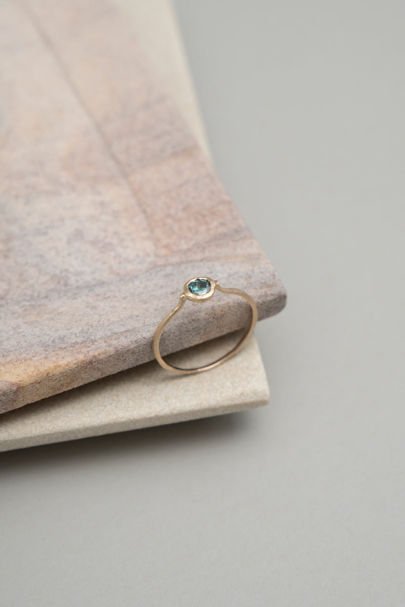 MONAKA jewellery Rough collet blue diamond Ring ブルーダイヤモンドリング/K10