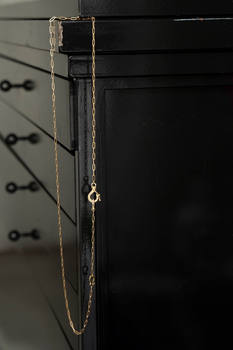 MONAKA jewellery Link Diamond Chain Necklace Narrow /K18