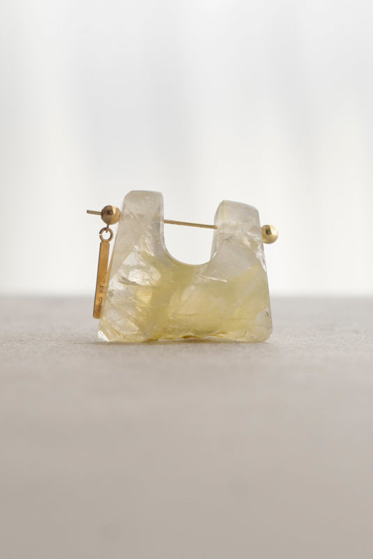 MONAKAjewellery Yellow quartz Rock pierce /K18