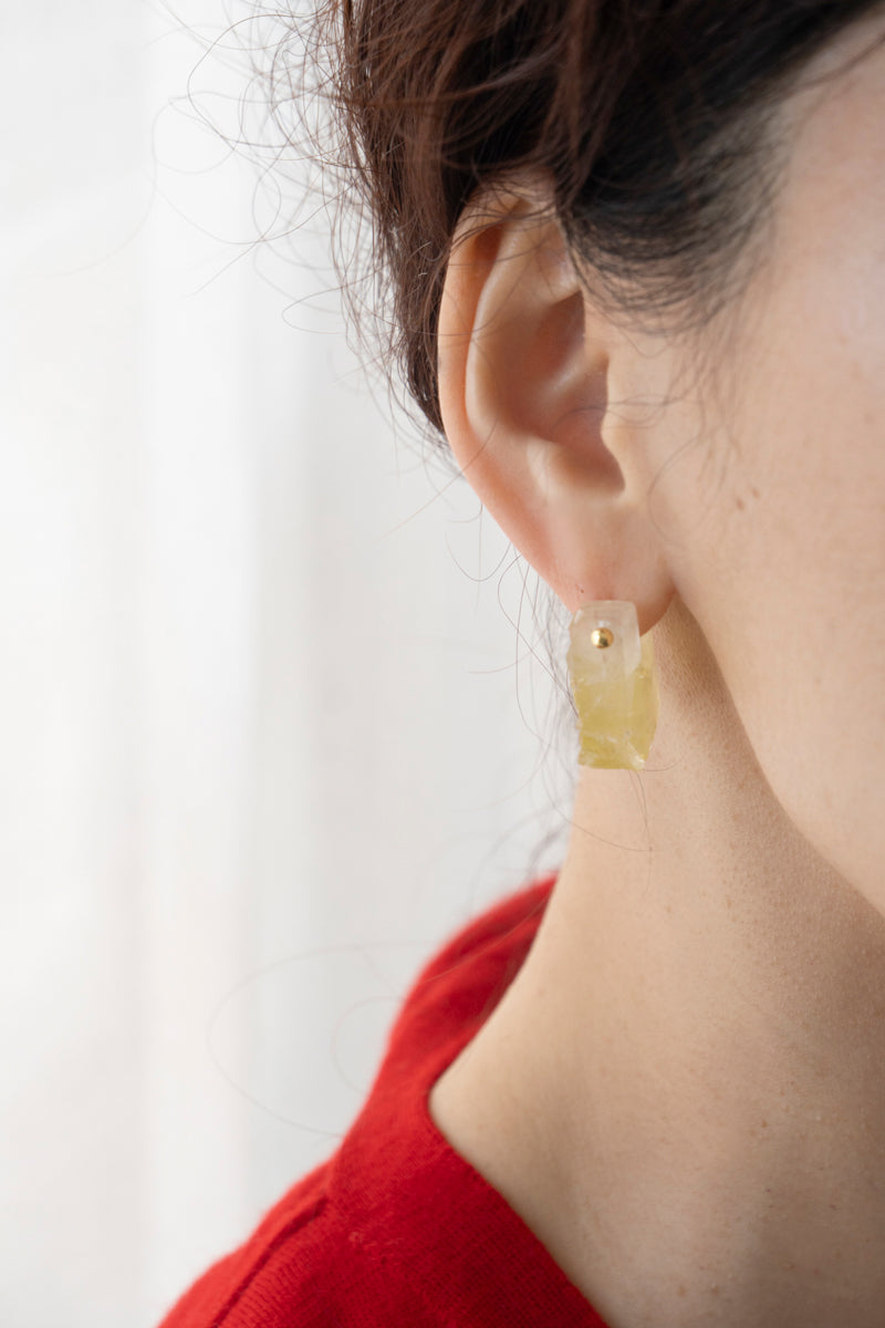 MONAKAjewellery Yellow quartz Rock pierce /K18