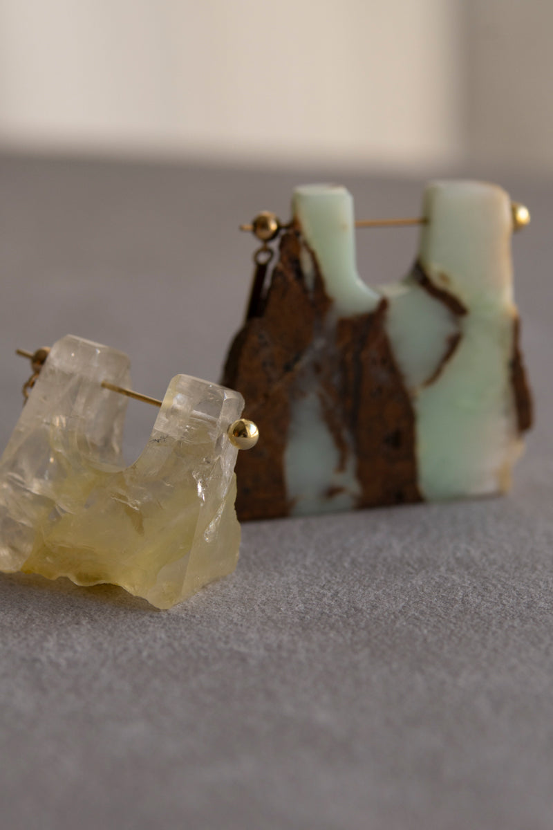 MONAKAjewellery Yellow quartz Rock pierce /K18