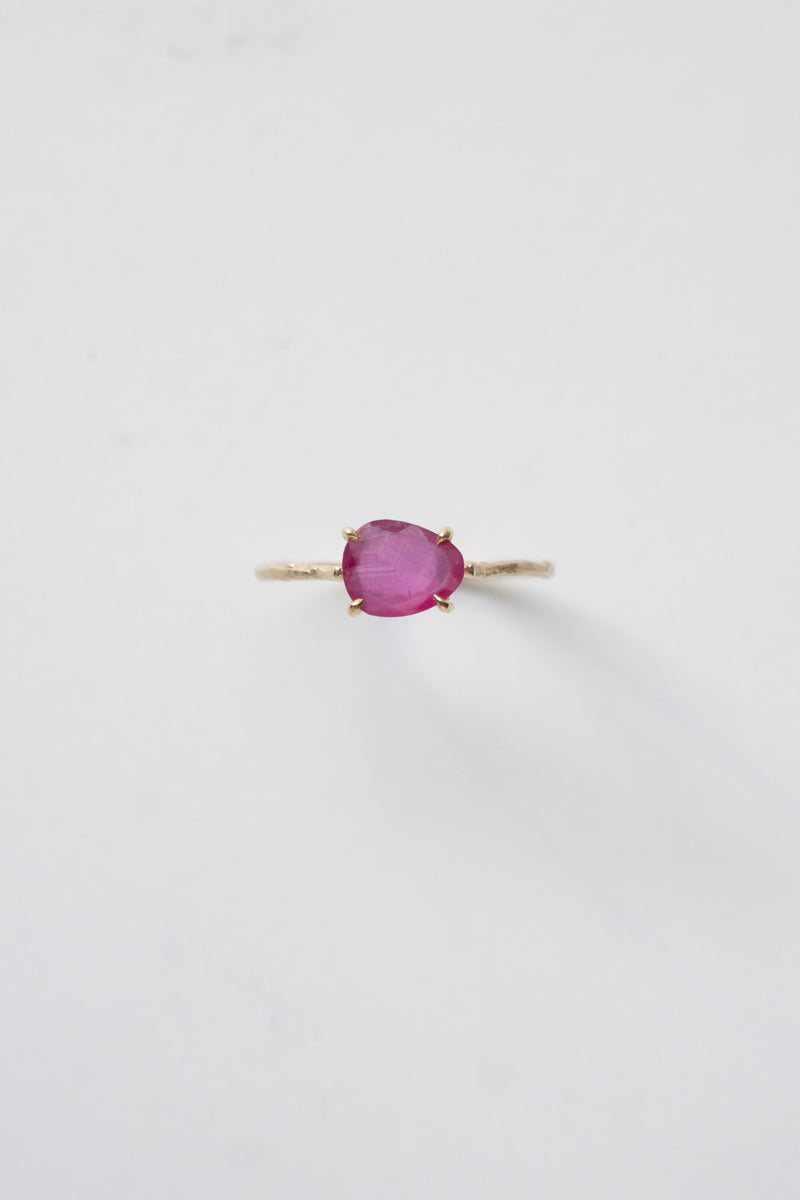 MONAKA jewellery Flat Ruby Ring /K14