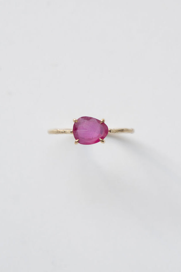 MONAKA jewellery Flat Ruby Ring /K14