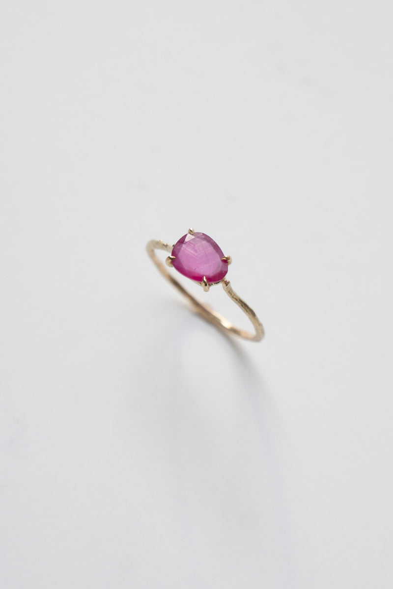 MONAKA jewellery Flat Ruby Ring /K14