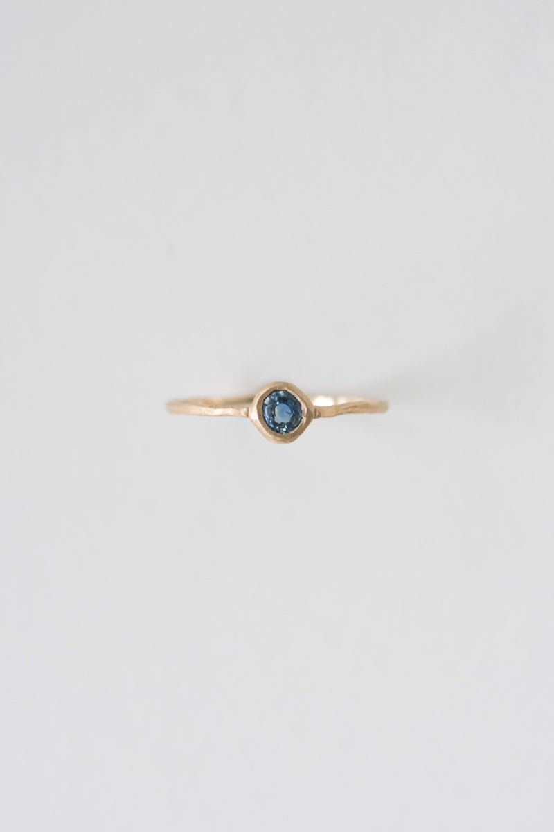 MONAKA jewelery Rough collet Blue Sapphire Ring /K10