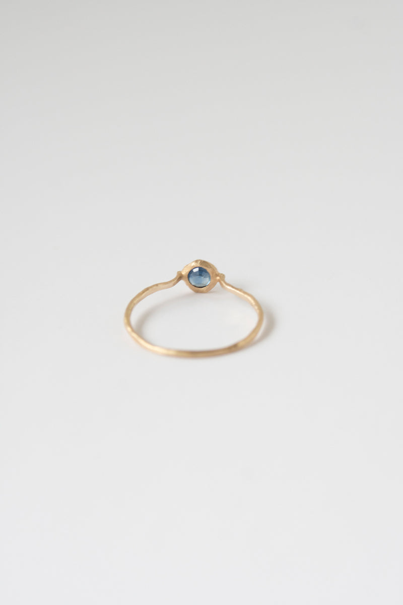 MONAKA jewellery Rough collet Blue Sapphire Ring /K10