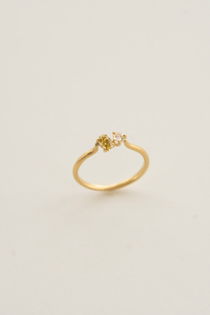 MONAKA jewellery Prong Double Diamond Ring /K18