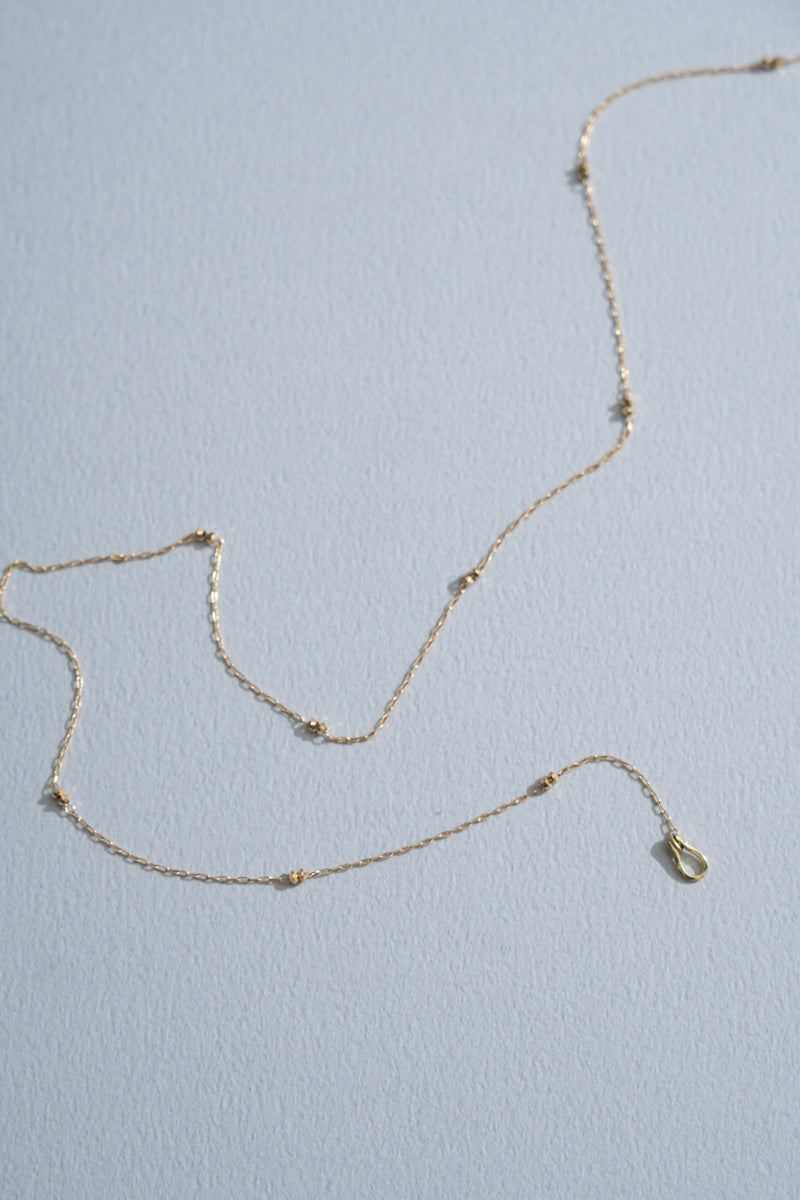 MONAKA jewelery Bond Chain Cut Beads Dot Necklace /K18