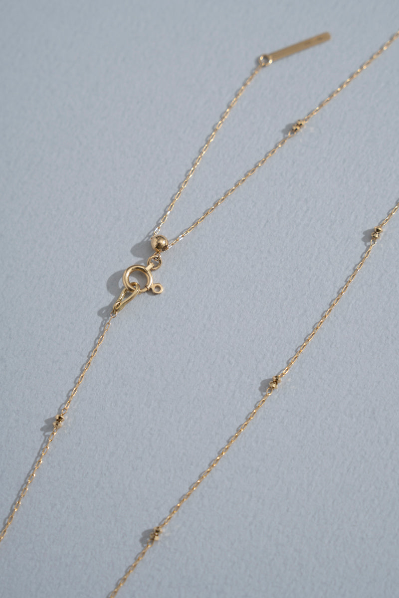 MONAKA jewelery Bond Chain Cut Beads Dot Necklace /K18
