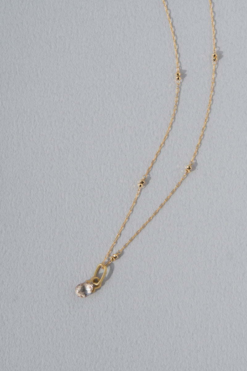 MONAKA jewelery Bond Chain Cut Beads Dot Necklace /K18