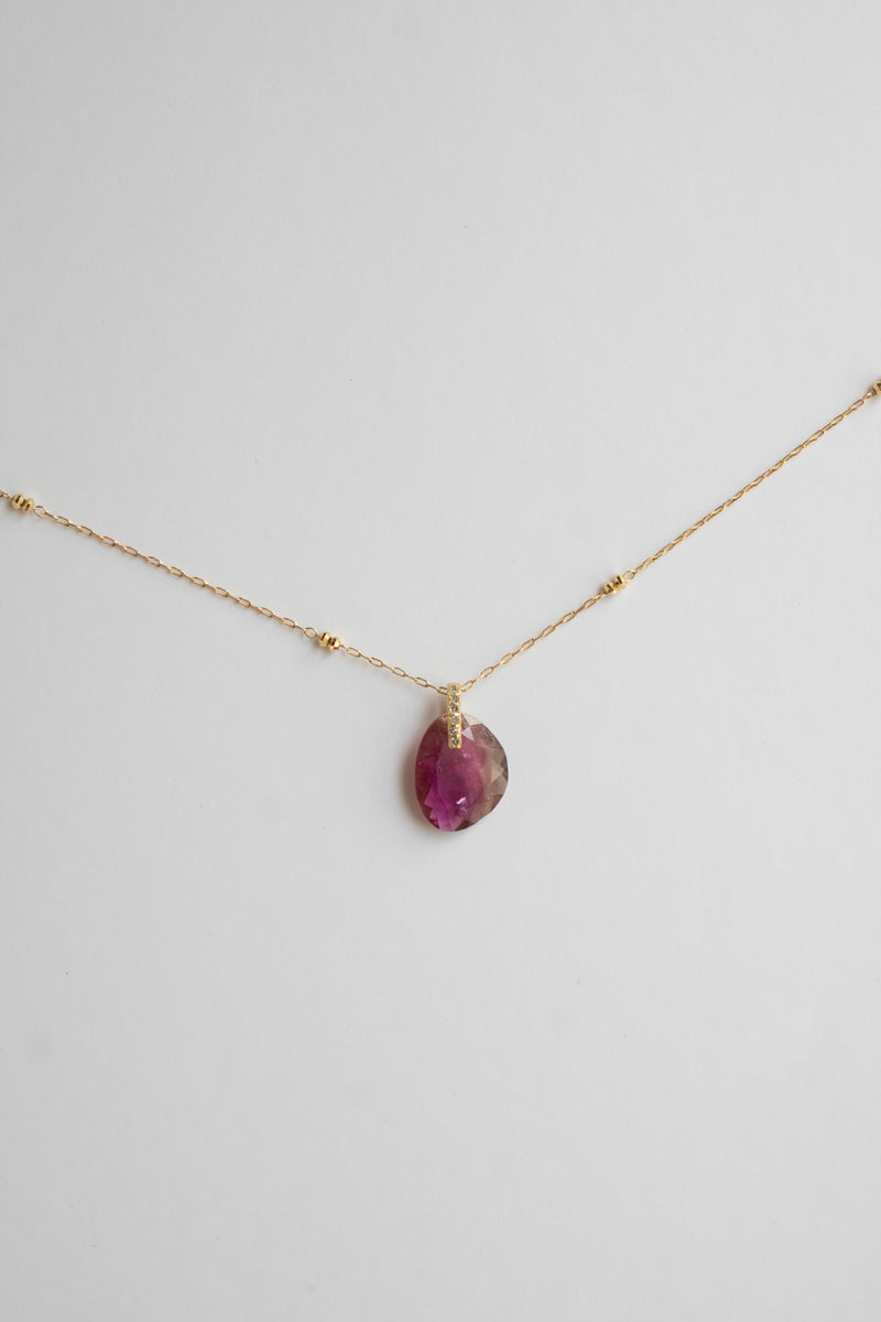 MONAKA jewellery Hibiki Pink Tourmaline Pendant Top /K18