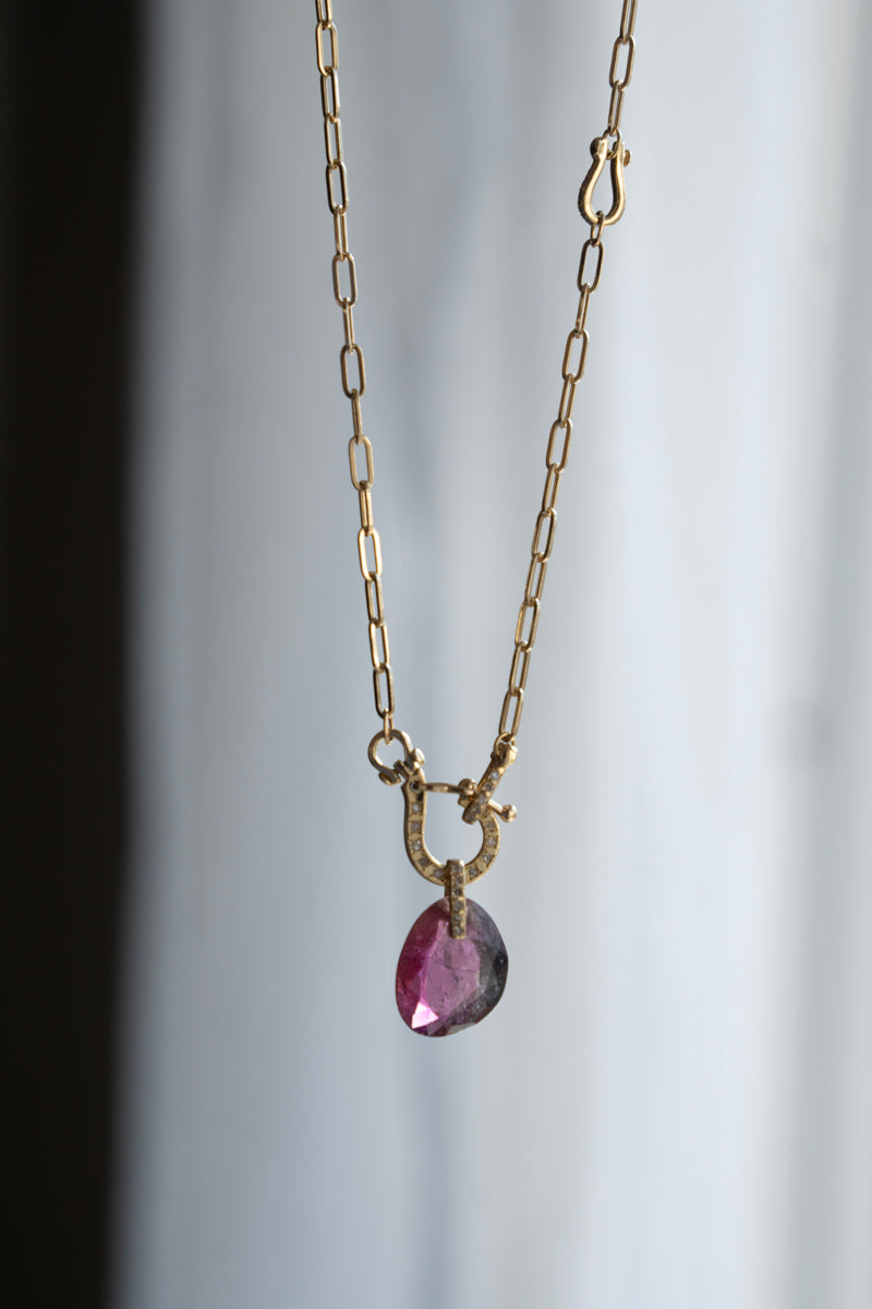 MONAKA jewellery Hibiki Pink Tourmaline Pendant Top /K18