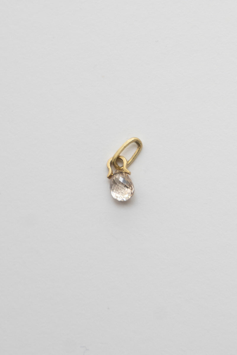 MONAKAjewellery Horse Shoe Briolette Diamond Necklace Charm Top /K18