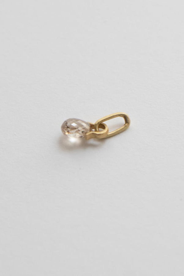 MONAKAjewellery Horse Shoe Briolette Diamond Necklace Charm Top /K18