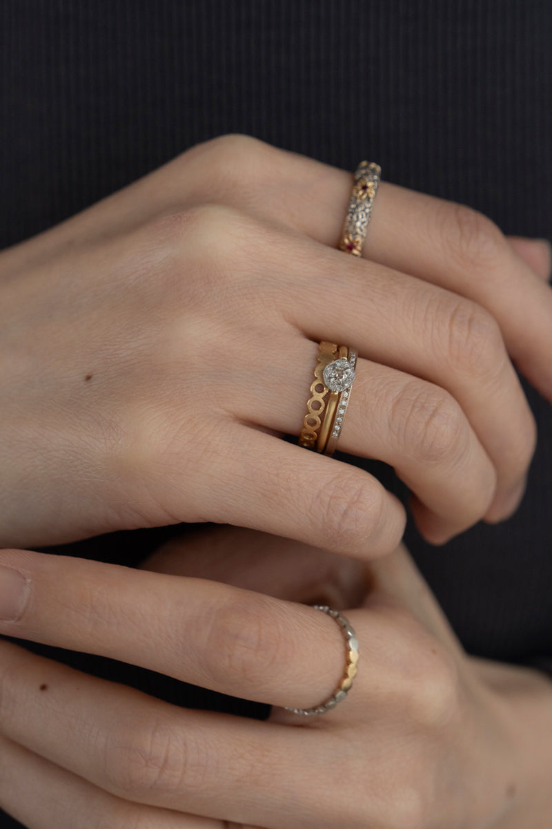 MONAKA jewellery Rinne Light Yellow Diamond Ring /K18&PT900