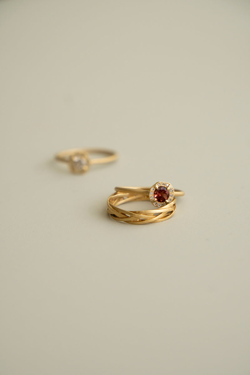 MONAKA jewellery Rinne pink tourmaline diamond ring ピンクトルマリンリング/K18
