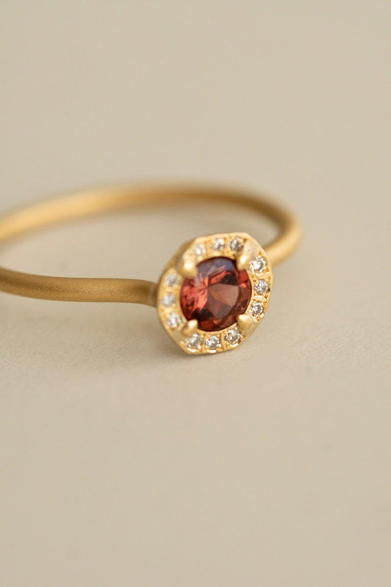 MONAKA jewellery Rinne pink tourmaline diamond ring ピンクトルマリンリング/K18