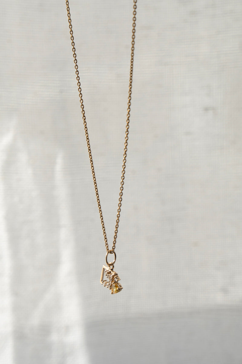 MILA OMI MATA CERES Pendant Necklace Yellow Sapphire /K10
