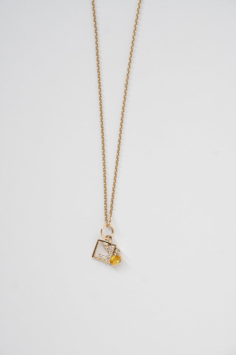 MILA OMI MATA CERES Pendant Necklace Yellow Sapphire /K10