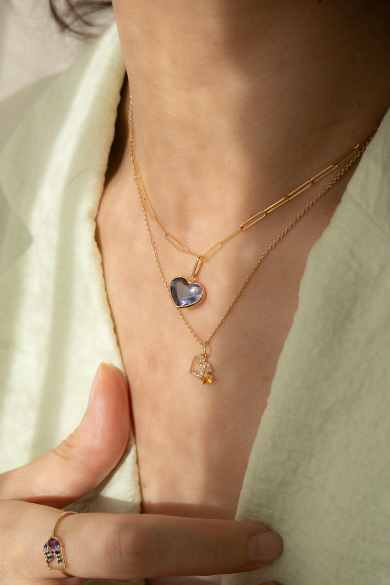 MILA OMI MATA CERES Pendant Necklace Yellow Sapphire /K10