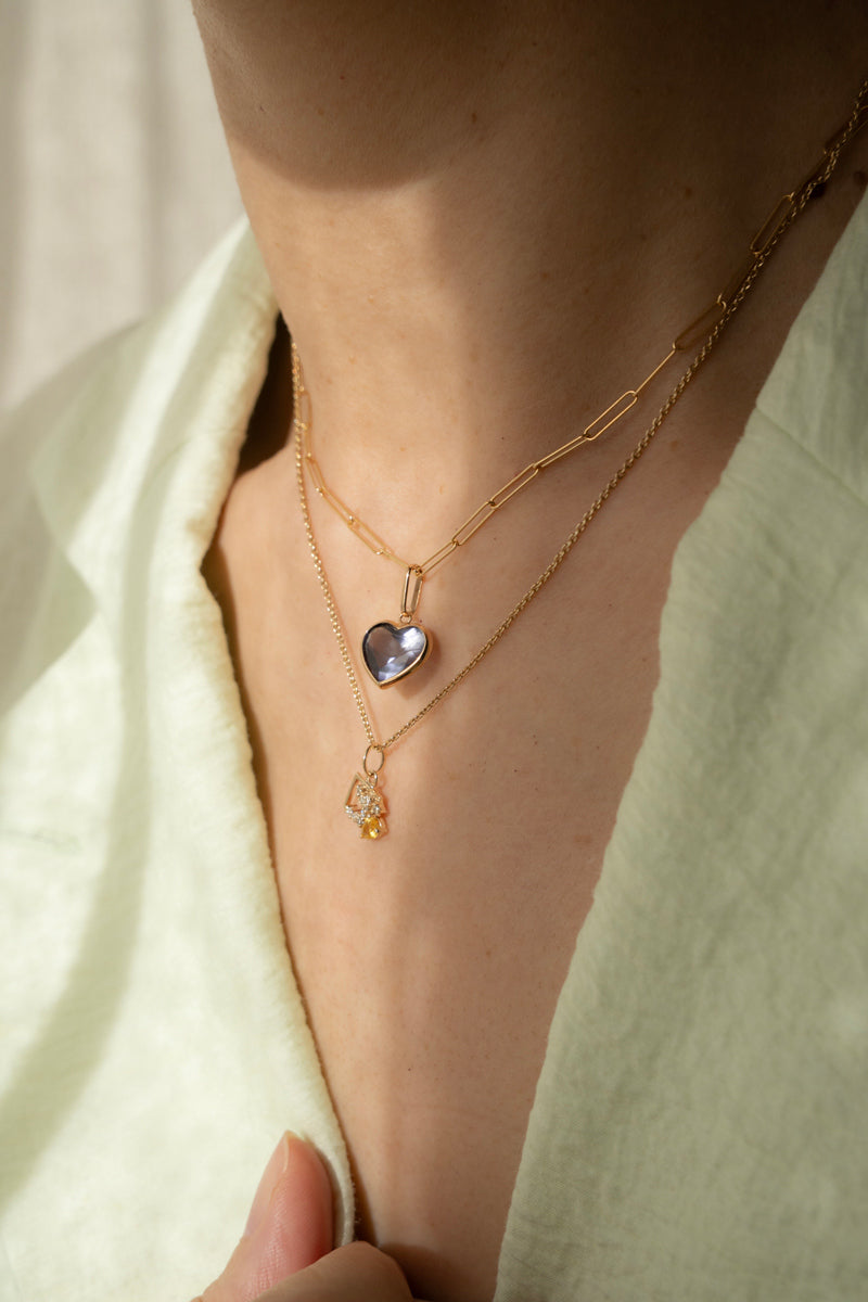 MILA OMI MATA CERES Pendant Necklace Yellow Sapphire /K10