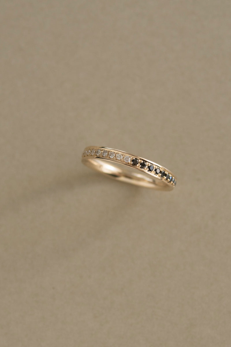 PALA Black & White Diamond Eternity Ring /K10