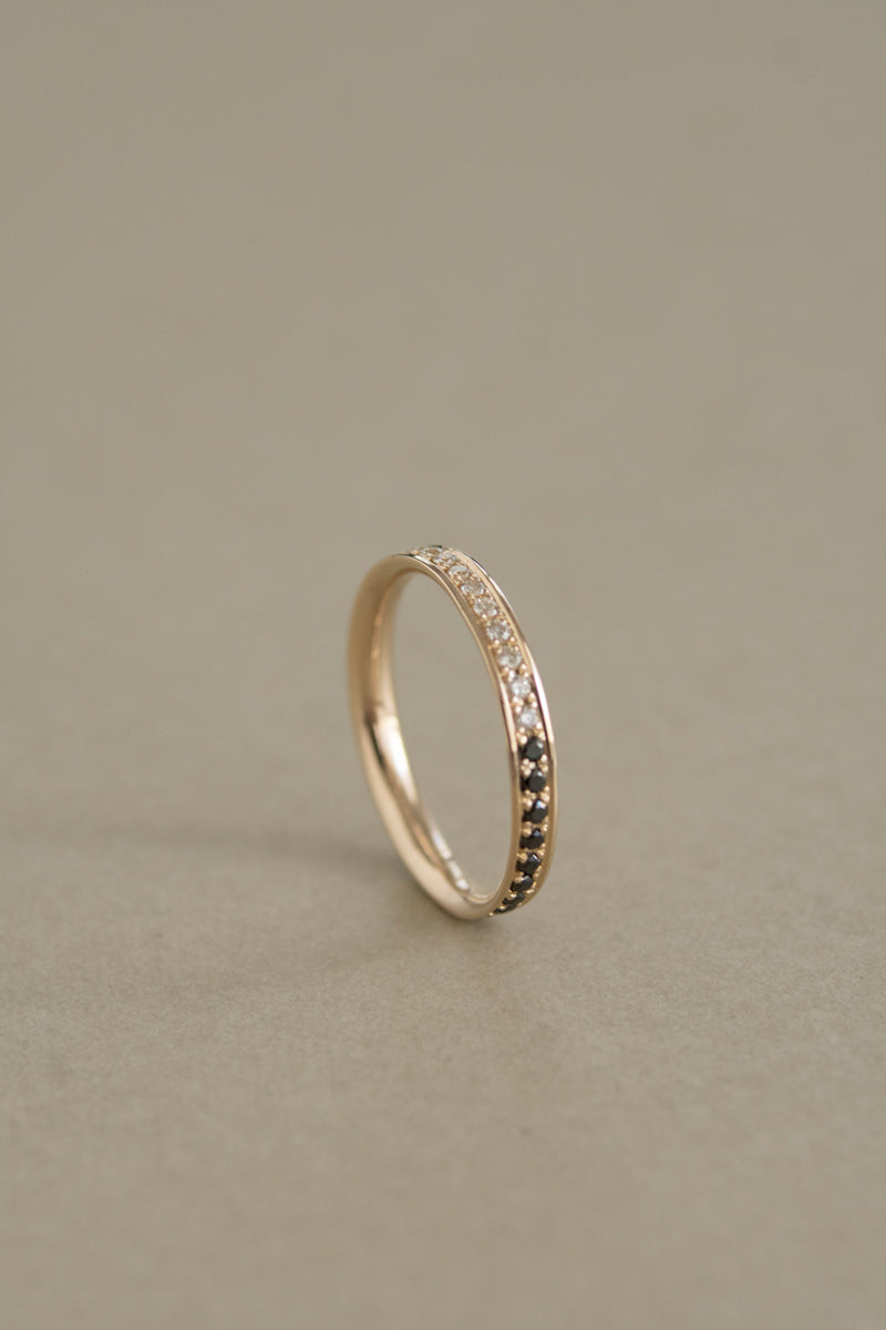 PALA Black & White Diamond Eternity Ring /K10