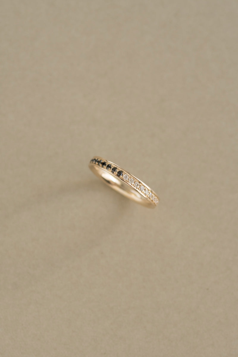 PALA Black & White Diamond Eternity Ring /K10