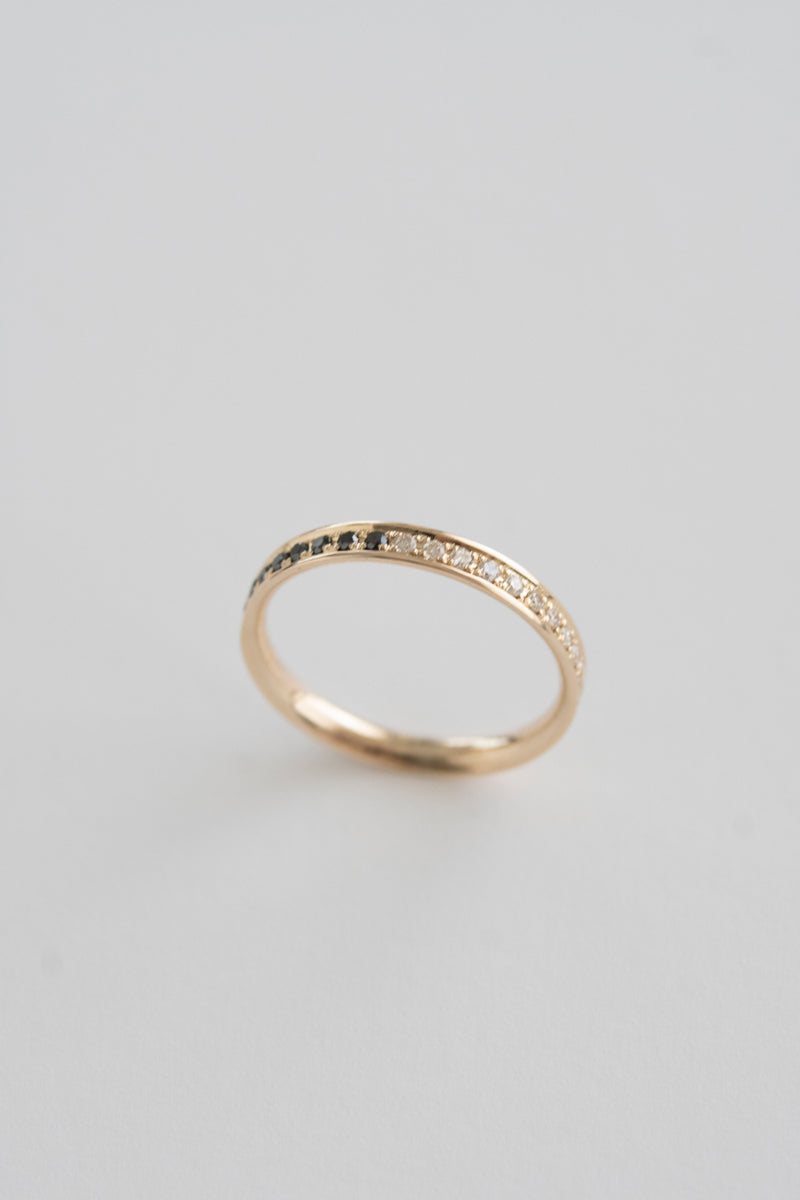 PALA Black & White Diamond Eternity Ring /K10