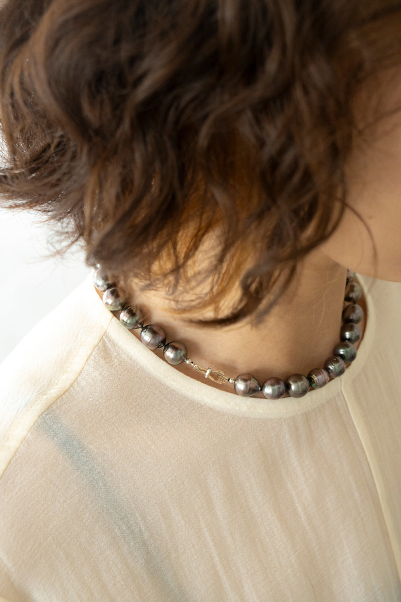 PALA braid chain hand Necklace /K10 Silver