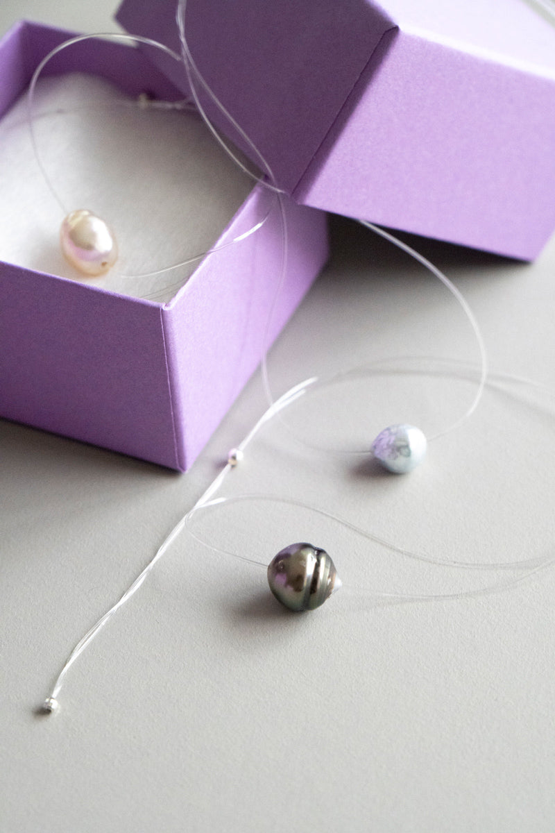 PALA Invisible pearl necklace パールネックレス/黒蝶貝