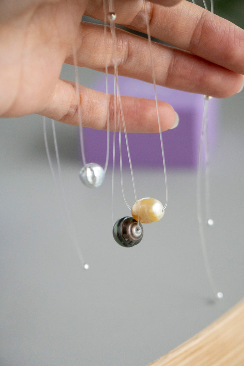 PALA Invisible pearl necklace パールネックレス/黒蝶貝