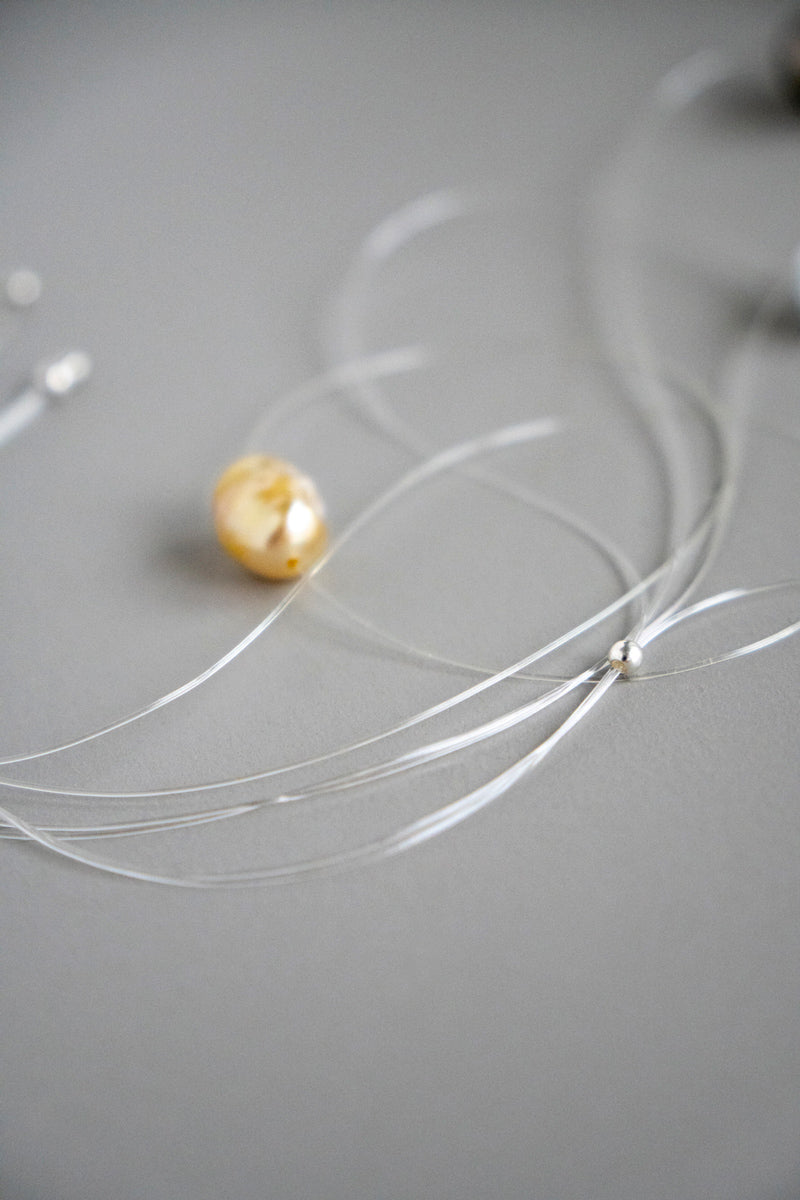 PALA Invisible pearl necklace パールネックレス/黒蝶貝