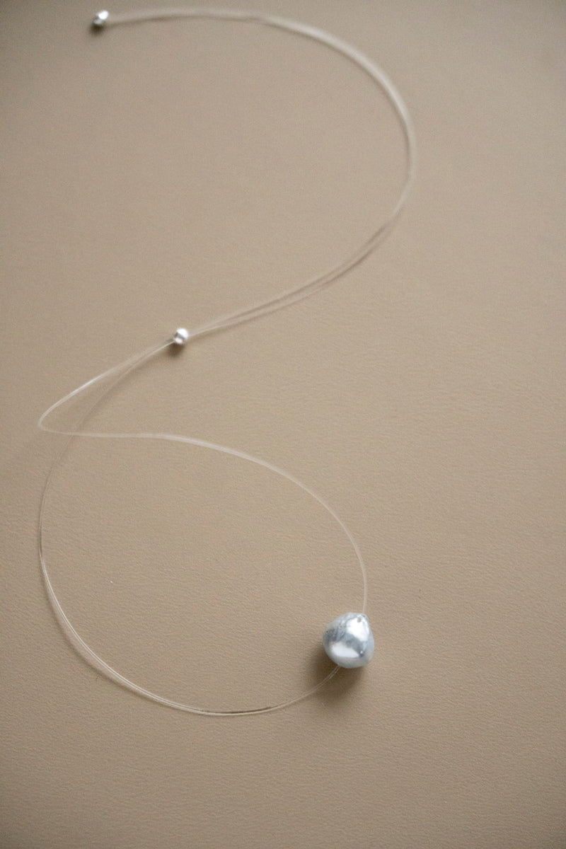 PALA tiny pearl all knotted hand Necklace Pearl necklace /K10