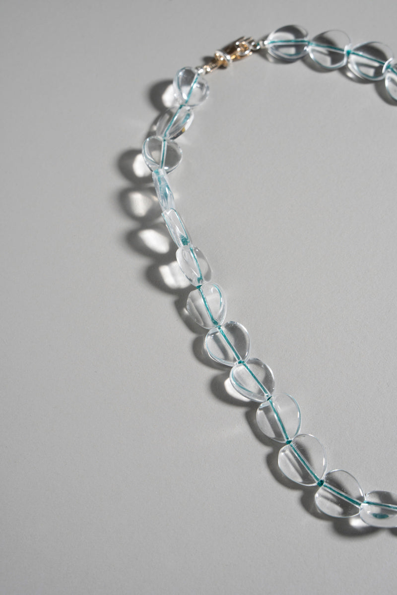 PALA tiny pearl all knotted hand Necklace Pearl necklace /K10