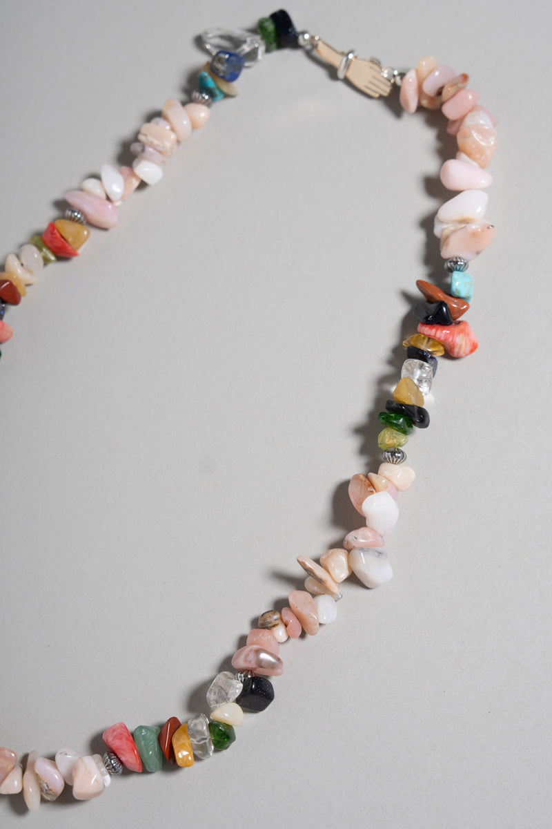 PALA tiny pearl all knotted hand Necklace Pearl necklace /K10