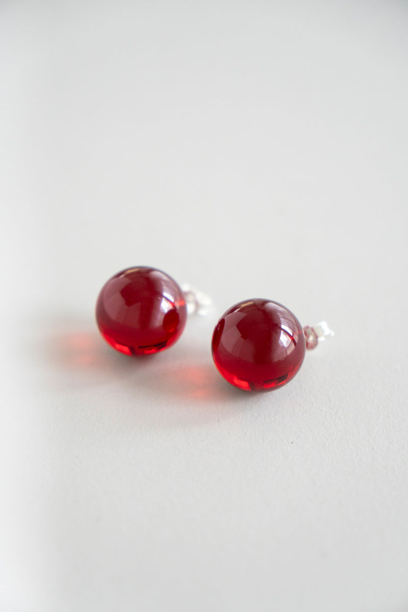 PALA Red amber pierce レッドアンバーピアス/琥珀