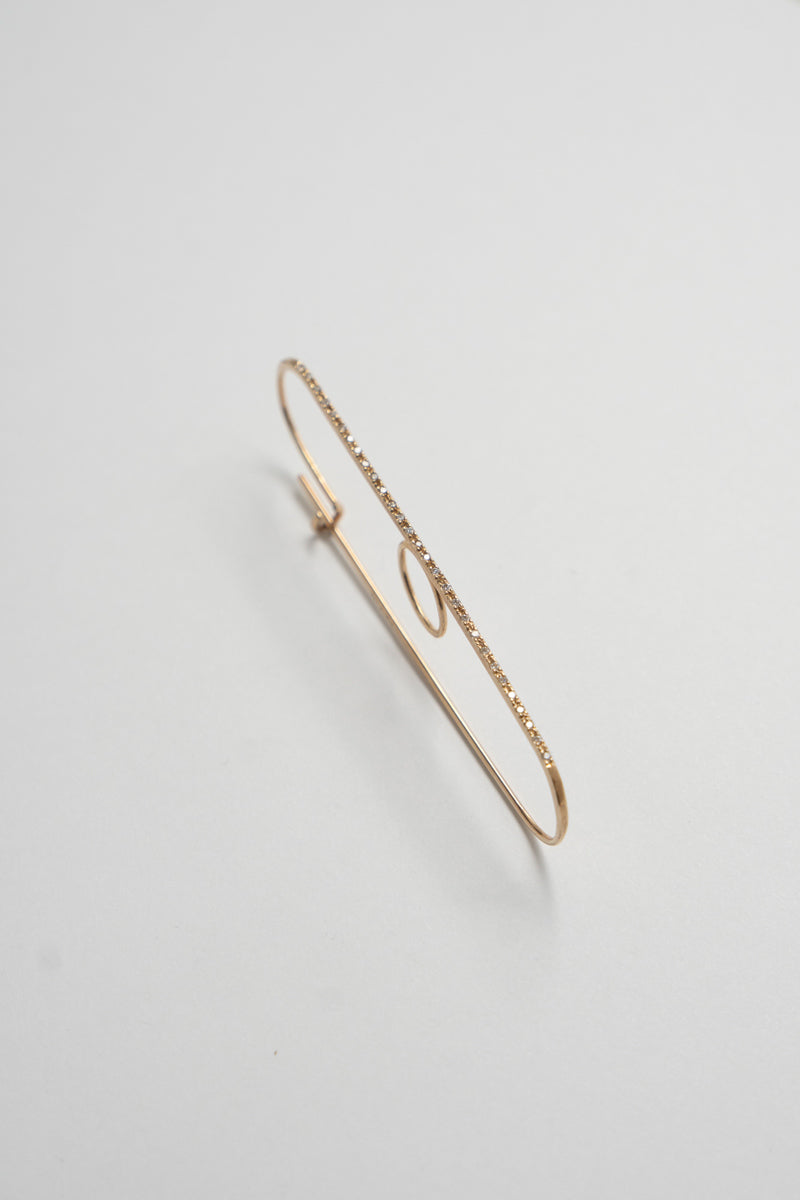 PALA Safety Pin Ear Cuff Diamond /K10