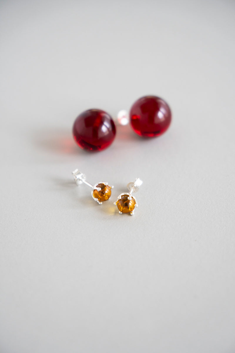 PALA Yellow amber pierce /silver