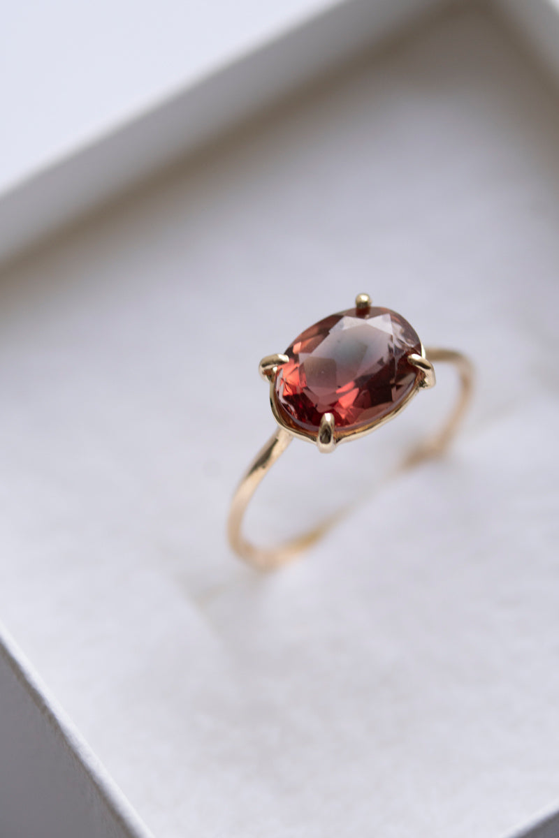 patchouli 別注 bohem Loose Stone Collection Bi-color Andesine ring /K10