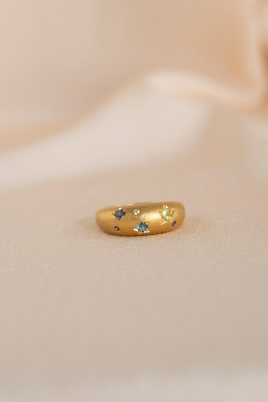 bohem × patchouli written in the stars collection london blue topaz mix ring C