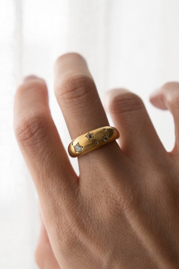 bohem × patchouli written in the stars collection white topaz ring C