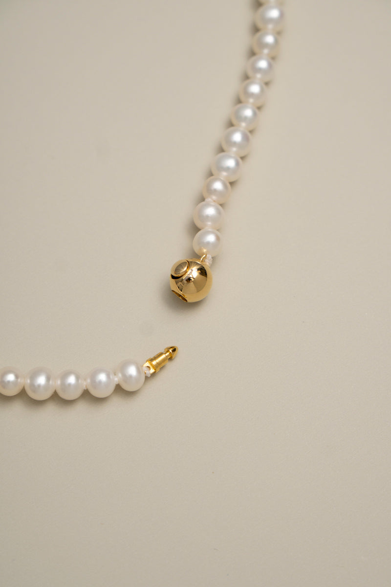 patchouli Fresh water pearl necklace 淡水パールネックレス1