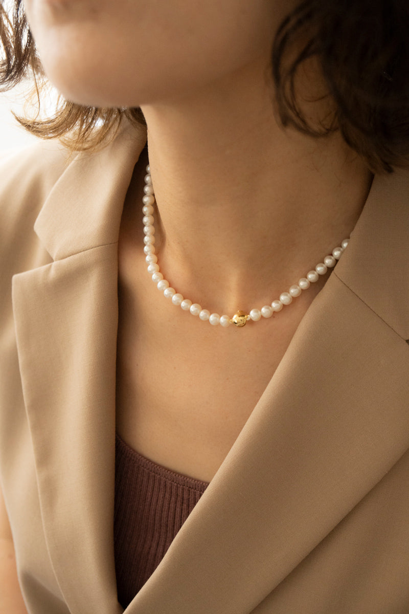patchouli Fresh water pearl necklace 淡水パールネックレス1
