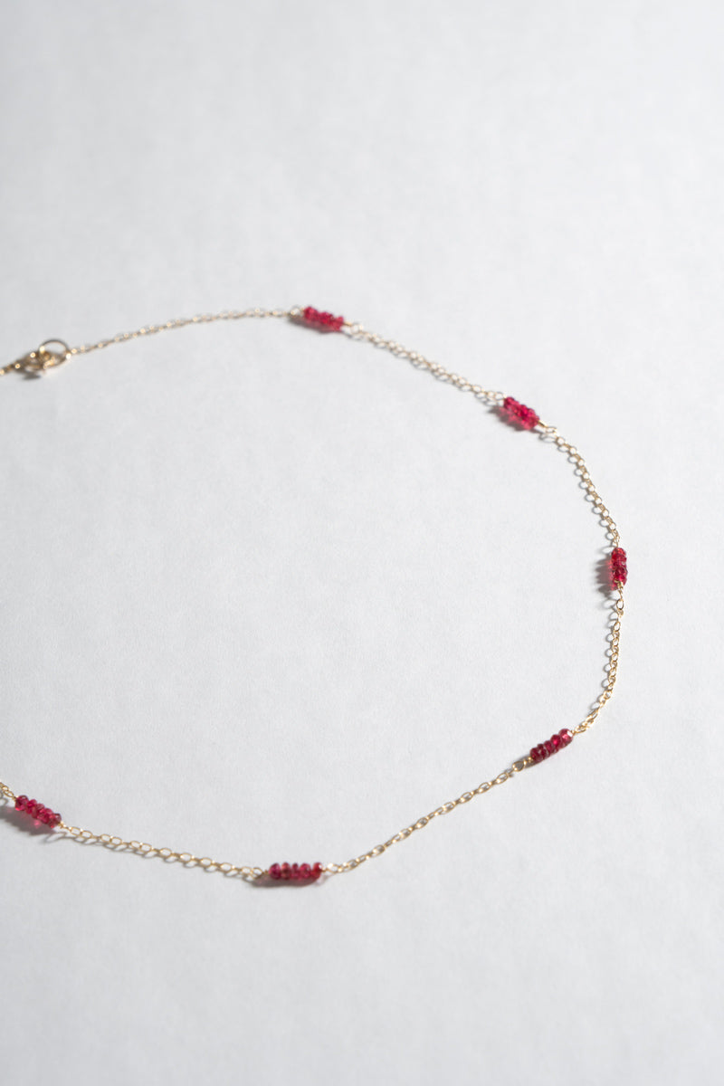 patchouli Red spinel chain necklace レッドスピネルチェーンネックレス/K10